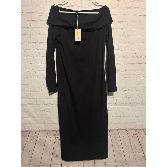 a new day Elegant Black Long Sleeve Dress - Picture 1 of 2